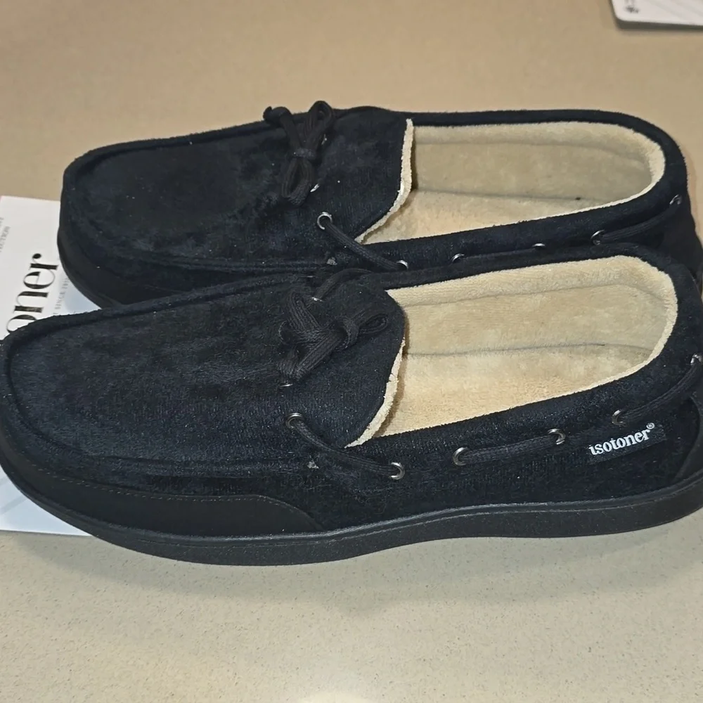 Isotoner Microsuede Boater Mocassin Slippers